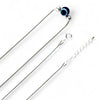 Evil Eye Snake Chain Anklet – 925 Silver, 7.5g Girls, Daily Wear