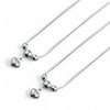 Heart Charm Snake Chain Anklet – 925 Silver, 9.5g Girls, Daily Wear