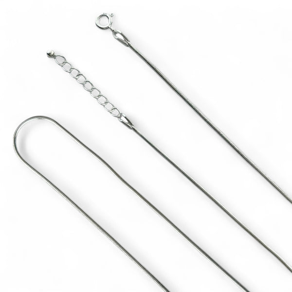 Plain Snake Anklet – 925 Silver, 6.6g Lightweight, Girls, Daily Wear