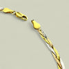 Omega Twist Chotla Anklet – 925 Silver, Gold & Rose Gold Polish, 8.8g