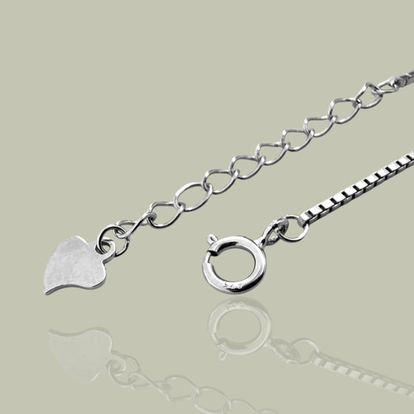 Imported Italian Box Chain Evil Eye Anklet – 925 Silver, 4.4g Girls, Daily Wear