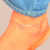 Imported Italian Box Chain Evil Eye Anklet – 925 Silver, 4.4g Girls, Daily Wear