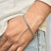 Textured Mesh Men’s Bracelet - 925 Sterling Silver, 18g, Contemporary Slim