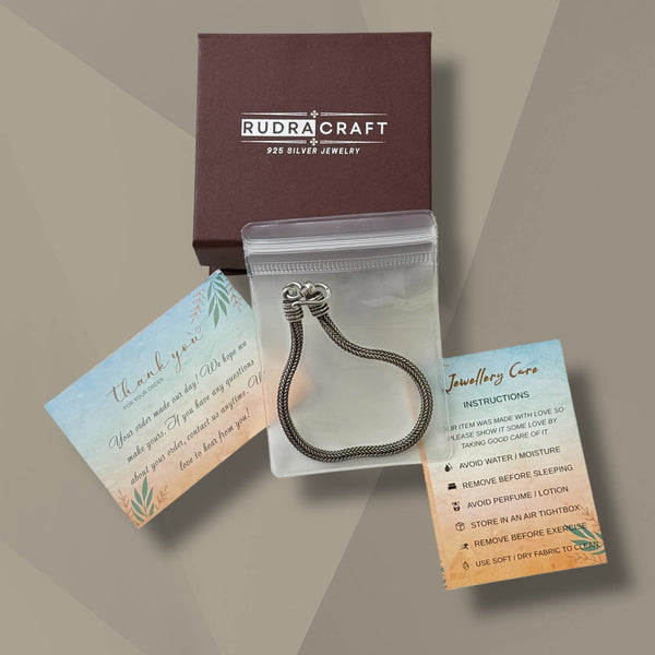 Classic Chevron Men’s Bracelet - 925 Sterling Silver, 16g, Sleek Weave