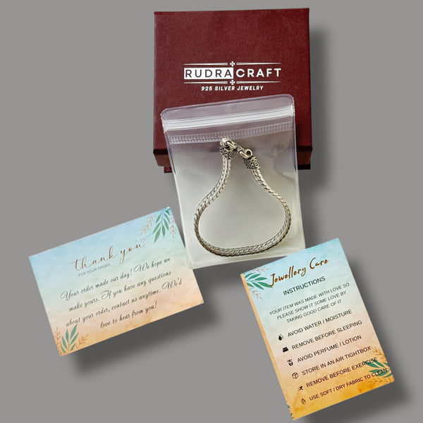 Classic Men’s Bracelet - 925 Sterling Silver, 23g, Detailed Chain