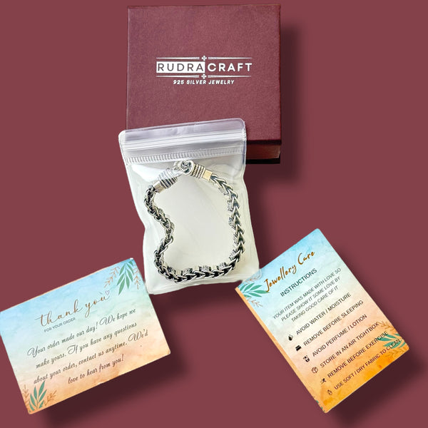 Heavy Antique Men’s Bracelet - 925 Sterling Silver, 44g, Bold Square Links