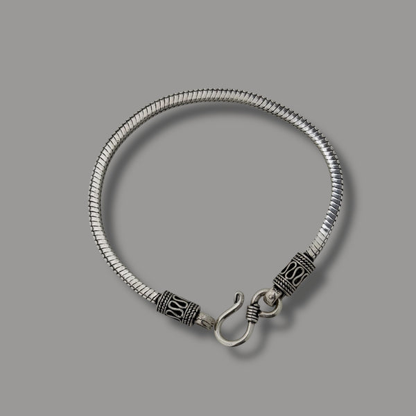 Men’s Snake Chain Bracelet – 925 Silver, 16g Oxidised Daily Wear