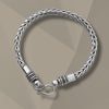 Men’s Wheat Chain Bracelet – 925 Silver, 32.2g Heavy Oxidised