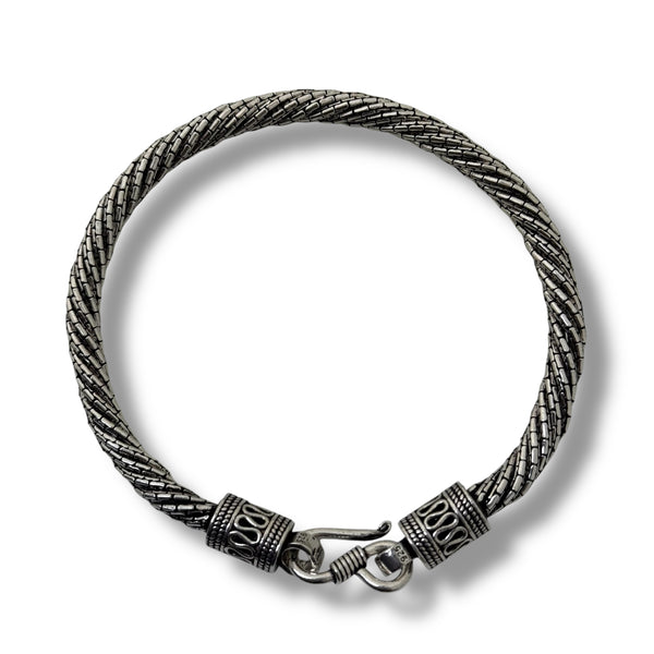 Premium Men’s Bracelet - 925 Sterling Silver, 31g, Intricate Rope Chain
