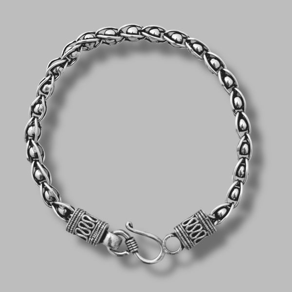 Men’s Rope Chain Bracelet – 925 Silver, 20g Oxidised Daily Wear