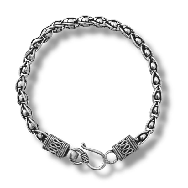 Men’s Rope Chain Bracelet – 925 Silver, 20g Oxidised Daily Wear