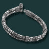 925 Silver Men’s Bracelet – Oxidised Ethnic Design, 33.5g