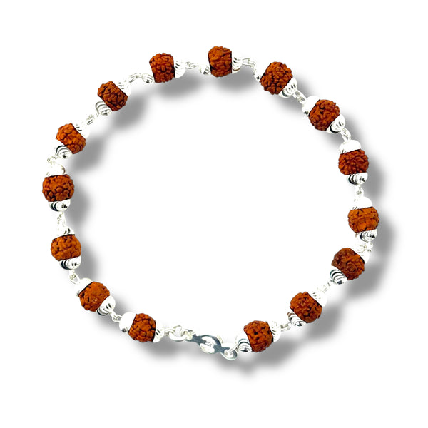 Rudraksha Shiva Blessing Silver Bracelet – 6.6g Spiritual Energy for All