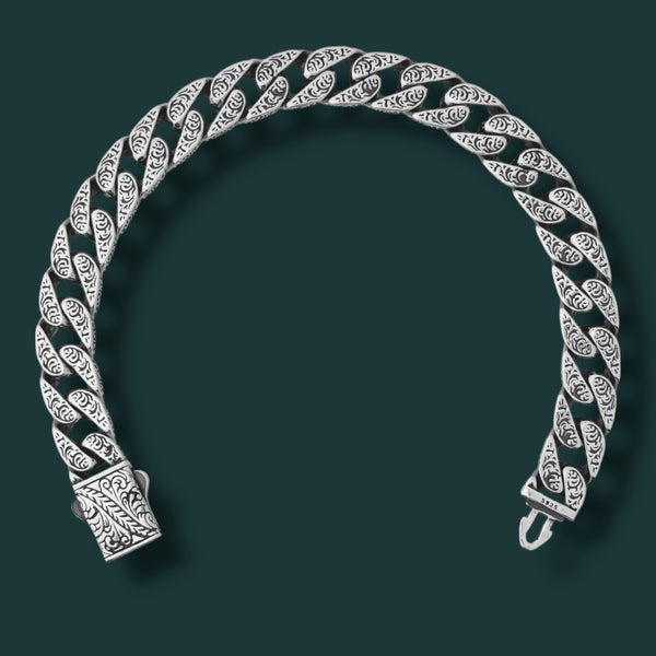 Turkish Men’s Bracelet - 43.6g Heavy Imported Silver