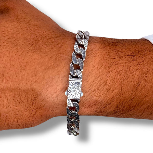 Turkish Men’s Bracelet - 43.6g Heavy Imported Silver