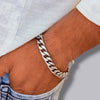 Matte Finish Turkish Bracelet for Men - 35.5g Imported Silver Curb Chain