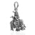 Standing Krishna Pendant with Cow, Playing Flute, Oxidized 925 Sterling Silver, 30mm x 15mm | Rudra Craft