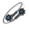 Twist Firoza Kada – 925 Silver Antique Finish Adjustable Bracelet, 15.6g