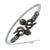 Snake Kada – 925 Silver Adjustable Bracelet, 12.8g Dual Snake Motif