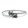 Turtle Kada – 925 Silver Adjustable Bracelet, 13g, Dual Turtle Motif