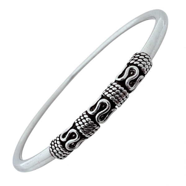 Round Ball Kada – 925 Silver Adjustable Bracelet, 13 g