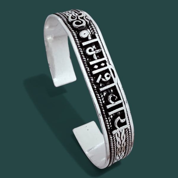 Om Namah Shivay Kada – 925 Silver Bracelet, 29.3g Handcrafted (Unisex)