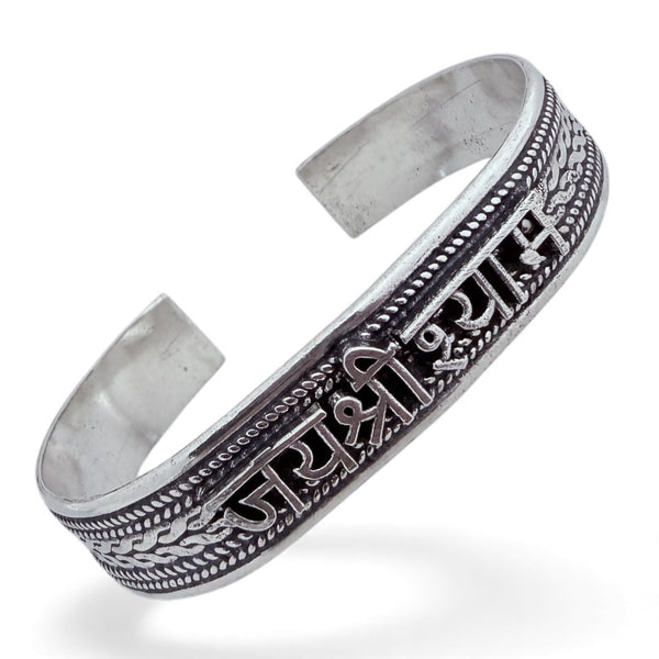 Jai Shree Shyam Khatu Shyam Kada – 925 Silver Antique Oxidised Bracelet, 31g Unisex
