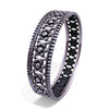 Floral Statement Bangle – 925 Silver, 44g Lightweight Handmade