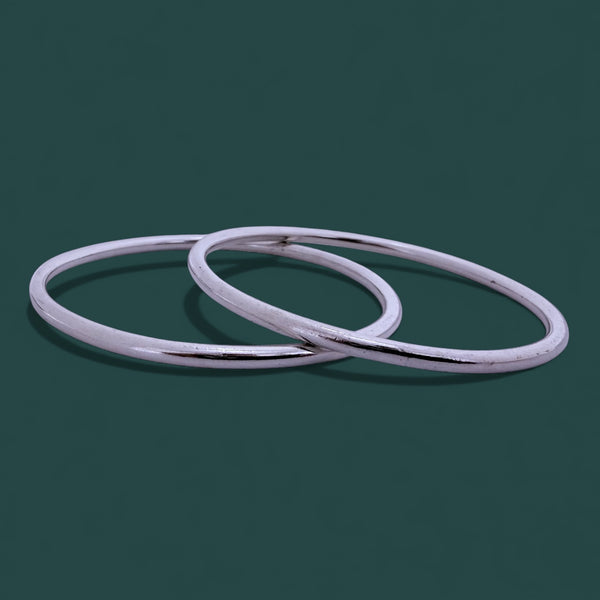 Plain Lightweight Bangle – 925 Silver, 25g Girls & Women Daily Wear