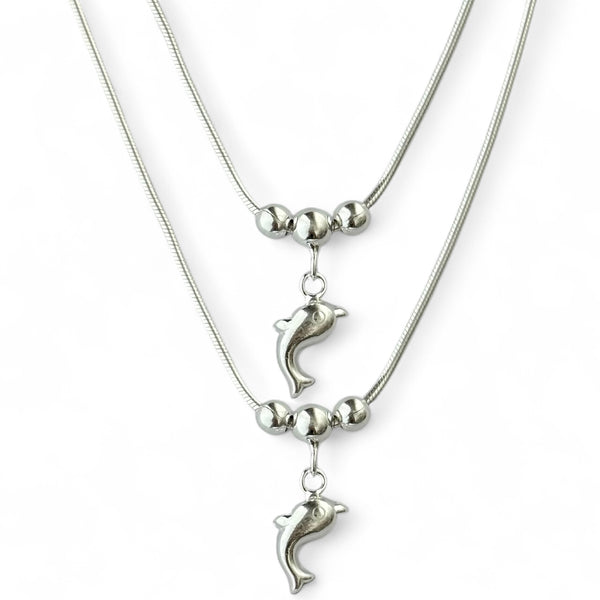 Dolphin Charm Snake Chain Anklet – 925 Silver, 9.5g Girls, Daily Wear