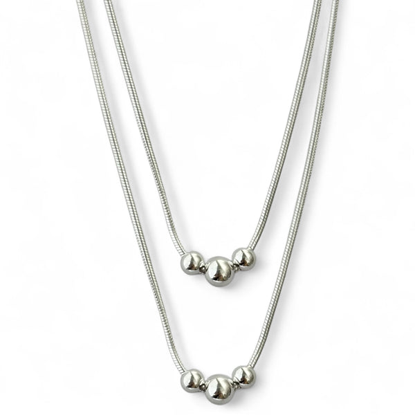 Three Ball Snake Chain Anklet – 925 Silver, 7.7g Lightweight, Girls, Daily Wear