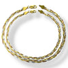 Omega Twist Chotla Anklet – 925 Silver, Gold & Rose Gold Polish, 8.8g