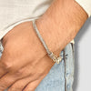 Premium Men’s Bracelet - 925 Sterling Silver, 31g, Intricate Rope Chain