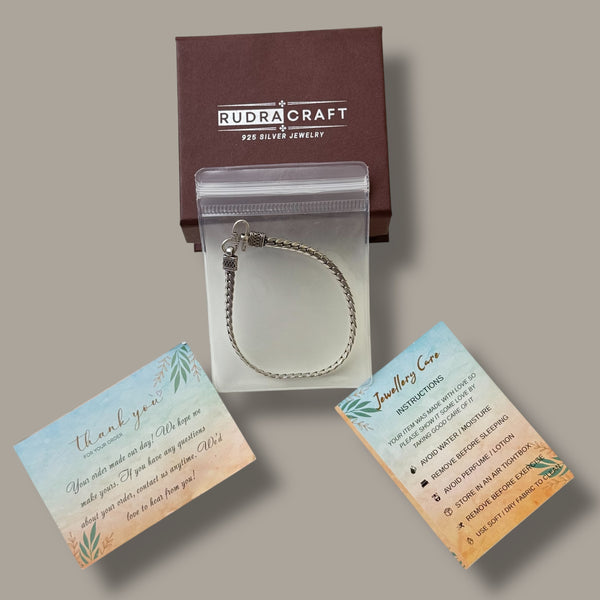 Men’s Oxidised Flat Chain Bracelet – 925 Silver, 11.5g Daily & Party Wear