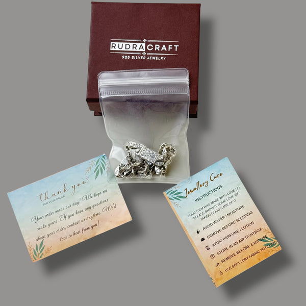 Turkish Men’s Bracelet - 43.6g Heavy Imported Silver