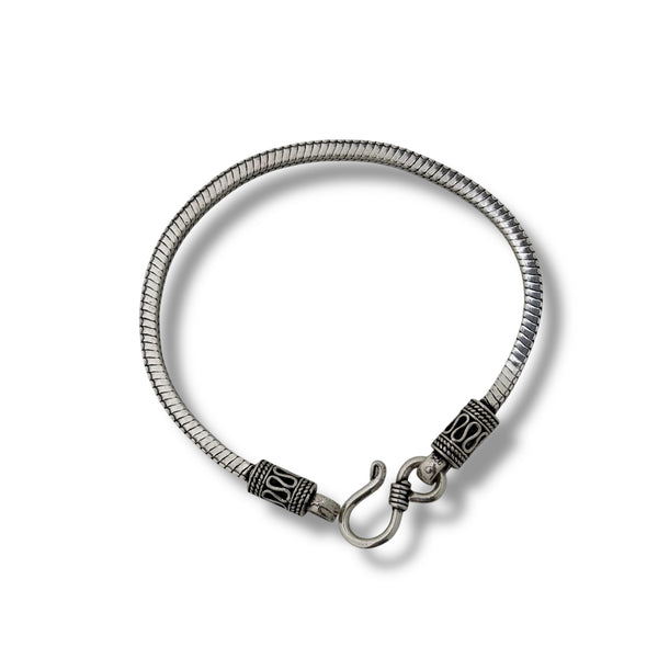 Men’s Snake Chain Bracelet – 925 Silver, 16g Oxidised Daily Wear