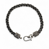 Lightweight Braided Men’s Bracelet - 925 Sterling Silver, 13g, Ethnic Charm