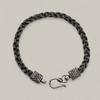 Lightweight Braided Men’s Bracelet - 925 Sterling Silver, 13g, Ethnic Charm