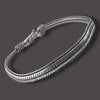 Sleek Men’s Bracelet - 925 Sterling Silver, 16.5g, Double-Line Minimalist