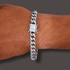 Matte Finish Turkish Bracelet for Men - 35.5g Imported Silver Curb Chain