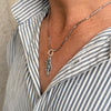Standing Krishna Pendant, Playing Flute, Oxidized 925 Sterling Silver, 30mm x 11mm | Rudra Craft