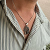 Radha Krishna Jhula Pendant – 925 Sterling Silver, Oxidized, 25×40 mm | Rudra Craft