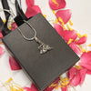 Krishna Sitting with Cow, Playing Flute Pendant, Oxidized 925 Sterling Silver, 28mm x 18mm | Rudra Craft