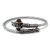 Rudraksha Bahubali Kada – 925 Silver Damru Trishool Adjustable Bracelet, 14g