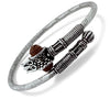 Rudraksha Bahubali Kada – 925 Silver Damru Trishool Adjustable Bracelet, 14g