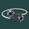 Thai Flower Kada – Imported 925 Silver Adjustable Bracelet, 12.4g