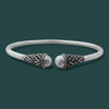 Pearl Kada – 925 Silver Adjustable Bracelet, 12.5g Dual Pearl Motif