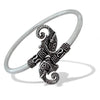 Elephant Kada – 925 Silver Adjustable Bracelet, 14g Dual Elephant Motif