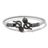 Snake Kada – 925 Silver Adjustable Bracelet, 12.8g Dual Snake Motif