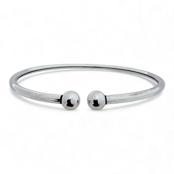 Round Ball Kada – 925 Silver Adjustable Bracelet, 8.5g